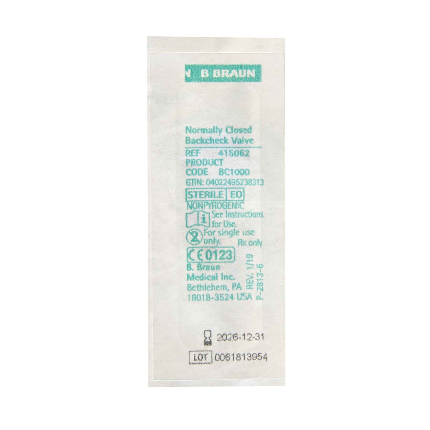 B. Braun Check Valve