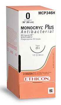 Ethicon MCP427H Monocryl Plus Poliglecaprone 25 with Irgacare MP Antibacterial Suture Absorbable Needle