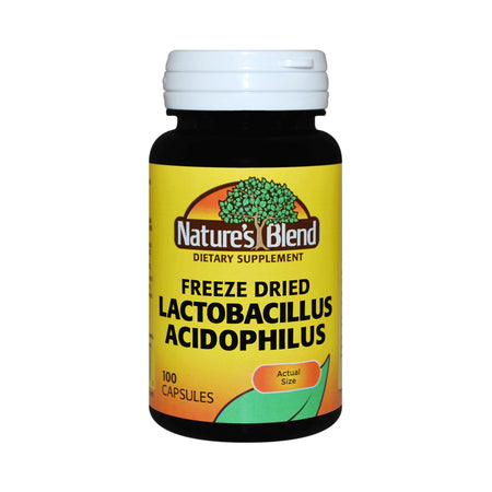 National Vitamin Company 54629011101 Nature's Blend Lactobacillus Acidophilus Probiotic Dietary Supplement