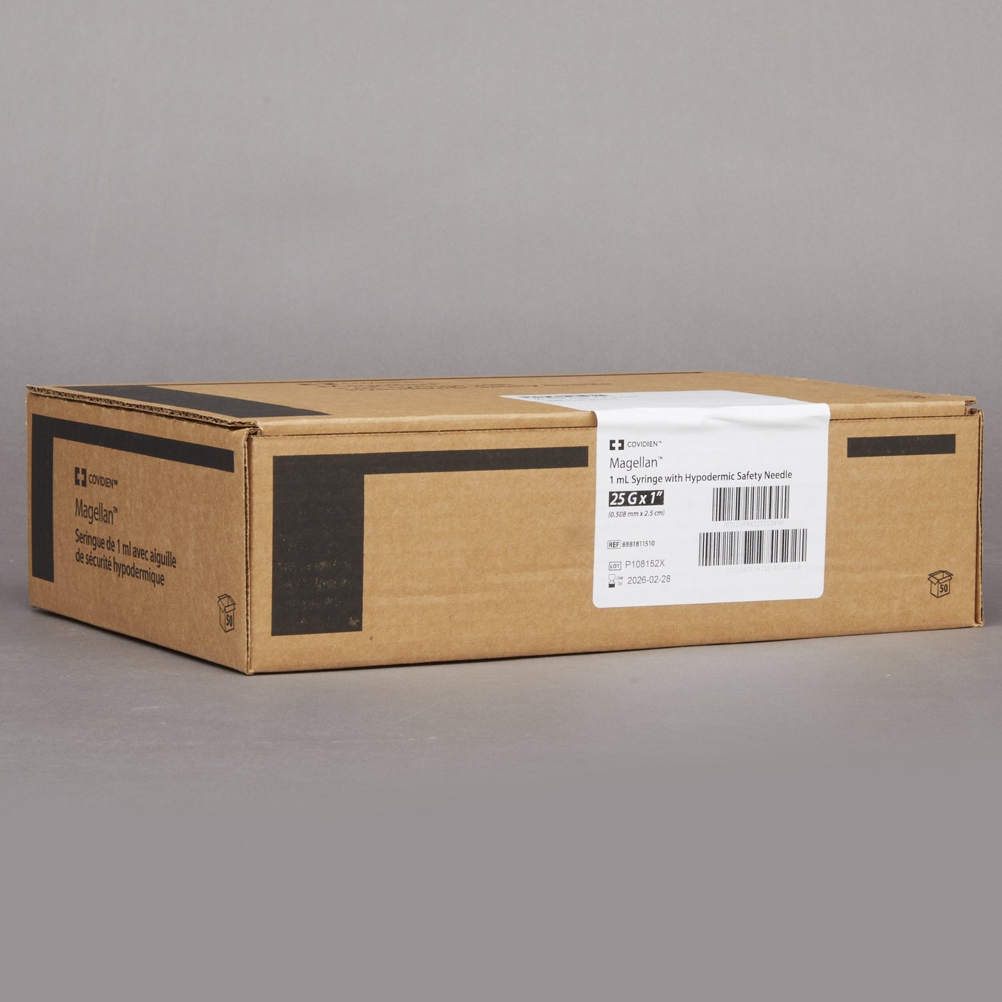Magellan™ 1 mL Syringe with Hypodermic Needle, 25 Gauge, 1 Inch