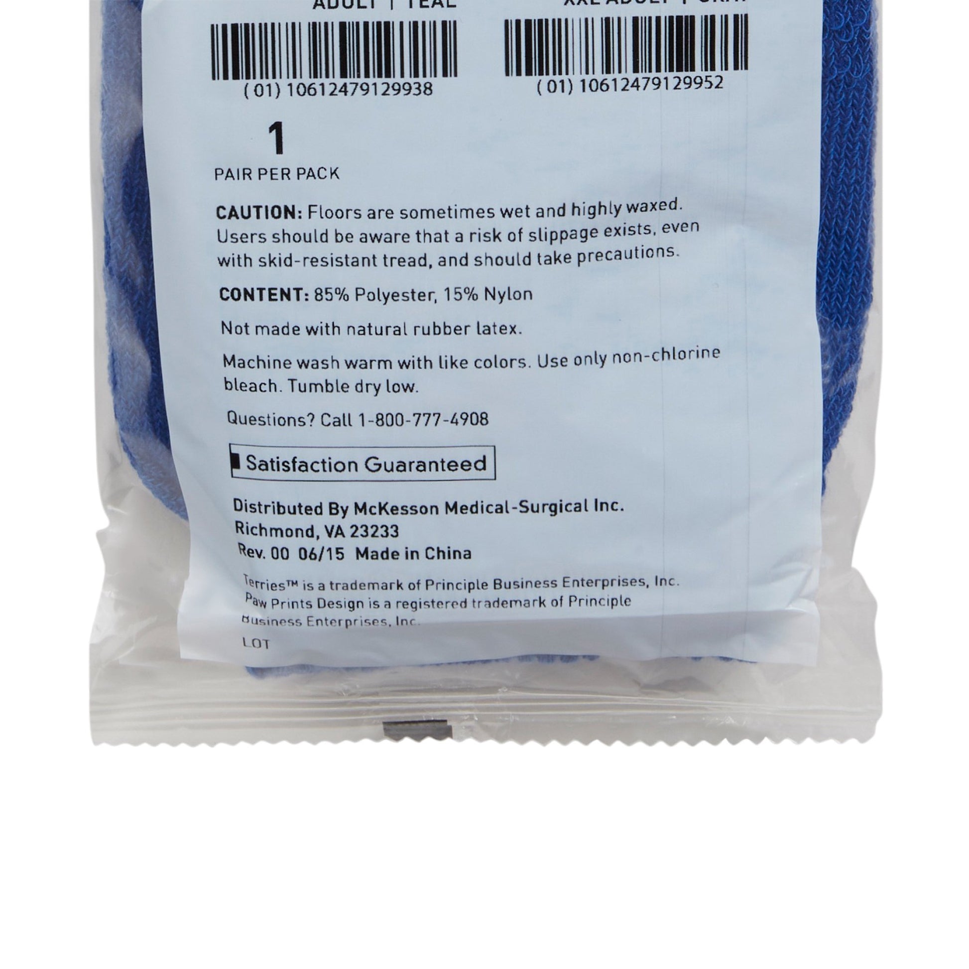 McKesson Terries Slipper Socks, Extra Large by McKesson Brand product image - view 5