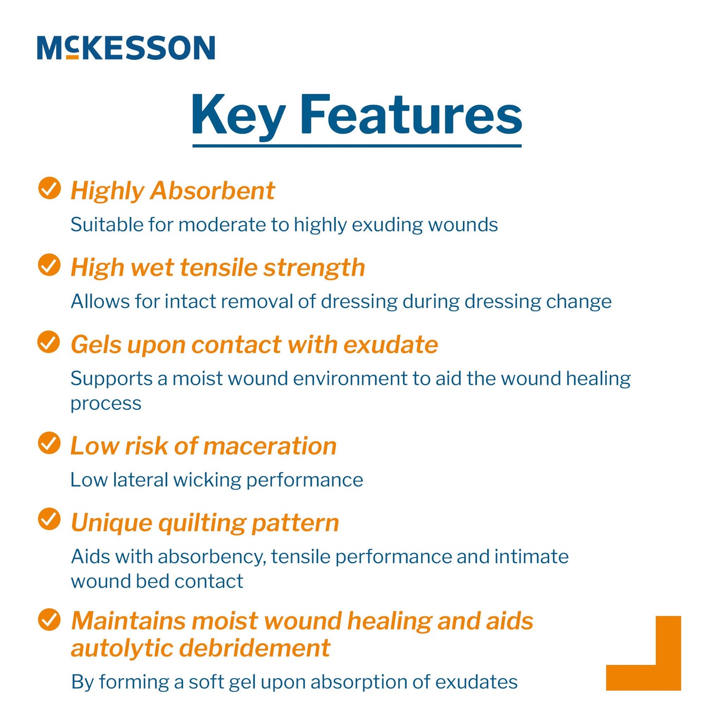 McKesson Silver Gelling Fiber Dressing, 8 x 12 Inch