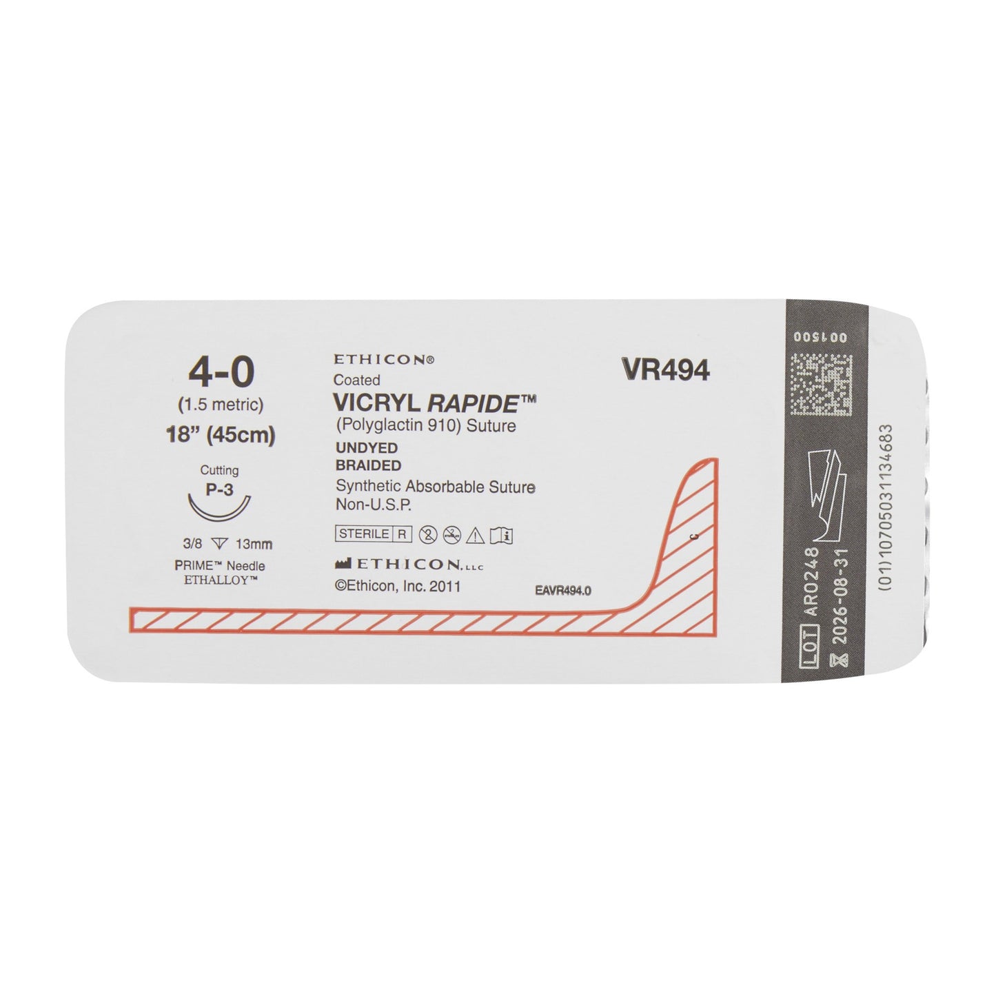 Coated Vicryl™ Rapide Suture with Needle