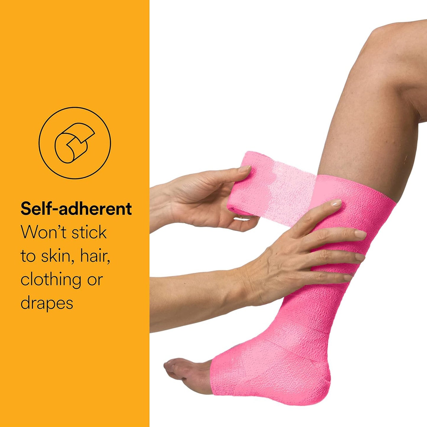3M™ Cohesive Bandage LF 2 Inch X 5 Yard Self-adherent Closure Pink NonSterile Standard Compression