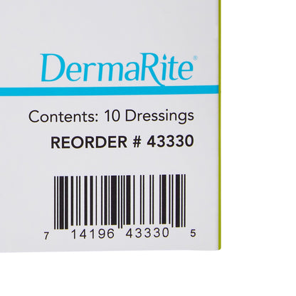 Dermarite 43330 ComfortFoam™ Border Foam Wound Dressing w/ Soft Silicone Adhesive, 7.6 x 7.6 cm