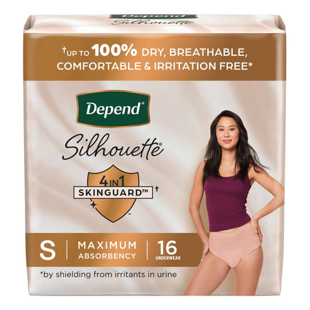 Kimberly-Clark 55412 Depend Silhouette Maximum Absorbency Underwear, Small