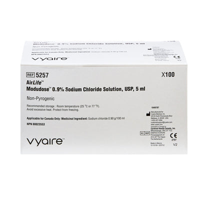 AirLife™ Modudose Respiratory Therapy Solution, 0.9% Sodium Chloride, Sterile, 5 mL Unit Dose Vial
