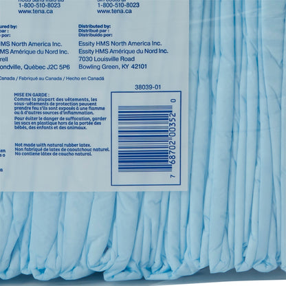 Tena® Regular Underpads, Light Absorbency, Blue, Disposable, 23 x 36 Inch