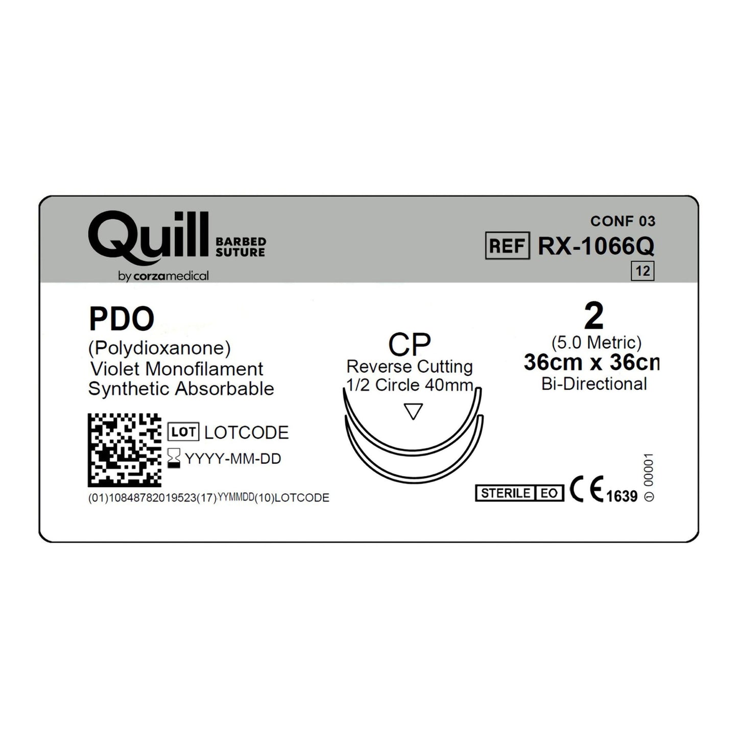 Quill™ Knotless Tissue-Closure Device Suture with Needle