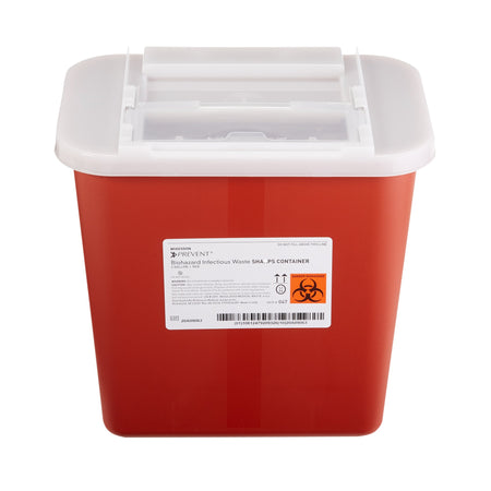 McKesson Prevent Sharps Container, 2 Gallon, 10-1/4 x 7 x 10-1/2 Inch by McKesson Brand product image