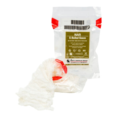 North American Rescue 30-0003 NAR Compressed Gauze Roll, 4-1/2 Inch x 4-1/10 Yard