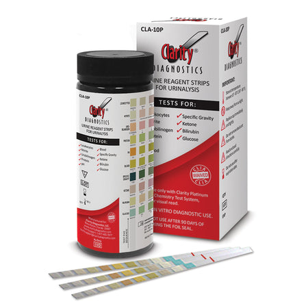 Clarity Diagnostics 1210338 Urinalysis Reagent Clarity Bilirubin, Blood, Glucose, Ketone, Leukocytes, Nitrite