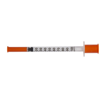 Standard Insulin Syringe with Needle EasyTouch™ 1 mL 1/2 Inch 30 Gauge NonSafety Thin Wall