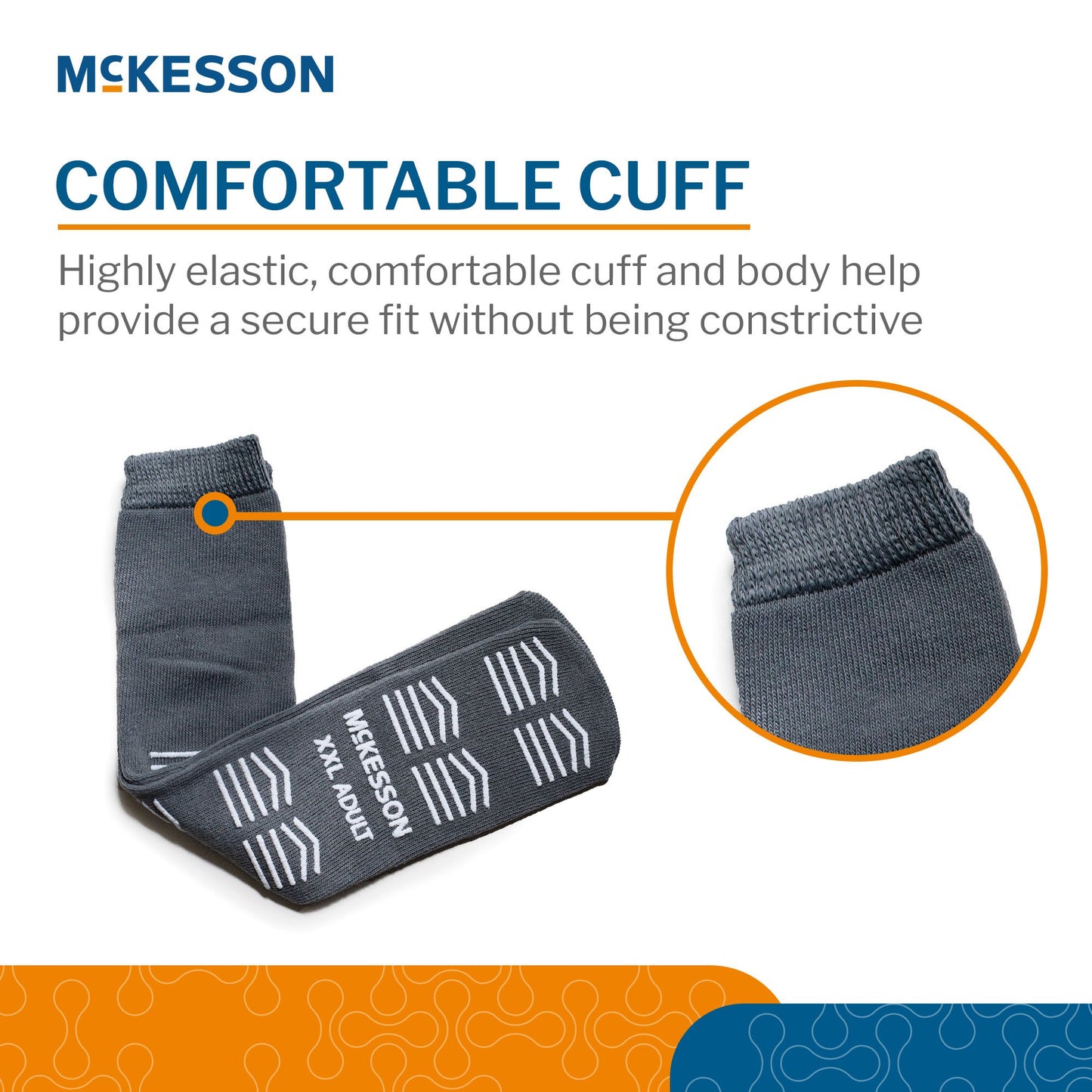Slipper Socks McKesson Unisex Adult 2X-Large Double Tread Single Patient Use Gray