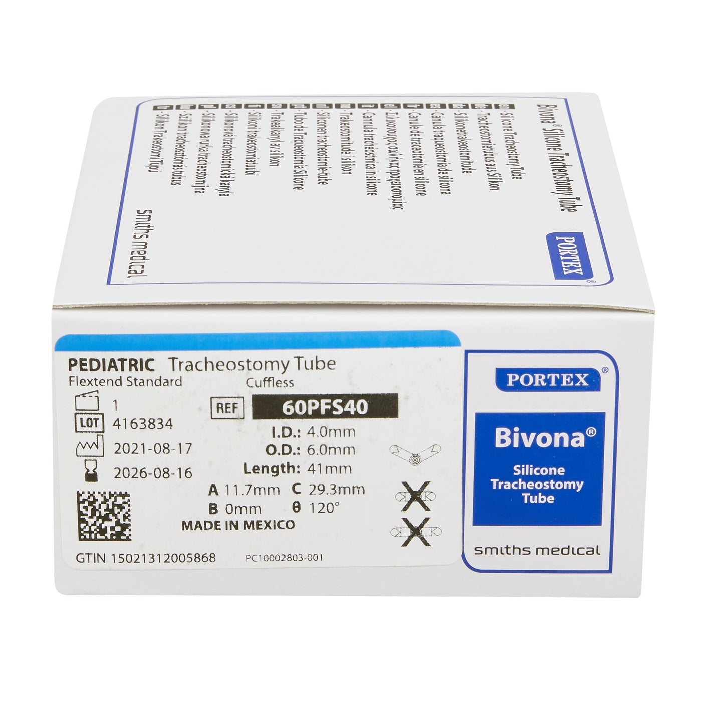 Bivona® FlexTend™ Plus Pediatric Tracheostomy Tube, Size 4