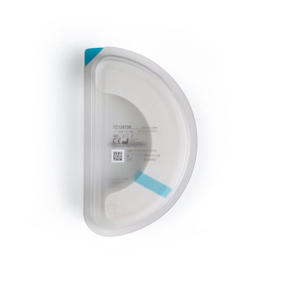 Coloplast 120700 Brava curved elastic barrier strip in the package showing crescent-shaped design for ostomy skin barriers