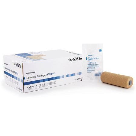 McKesson 16-53636 Self-adherent Closure Cohesive Bandage, 6 Inch x 5 Yard
