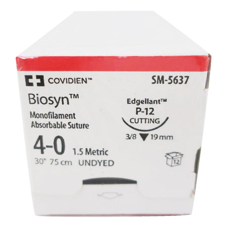 Covidien SM-5637 Biosyn Polyester Absorbable Suture with Needle, Precision Reverse Cutting