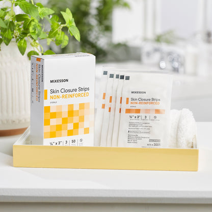McKesson Non-Reinforced Skin Closure Strip, 1/4 x 3 Inch