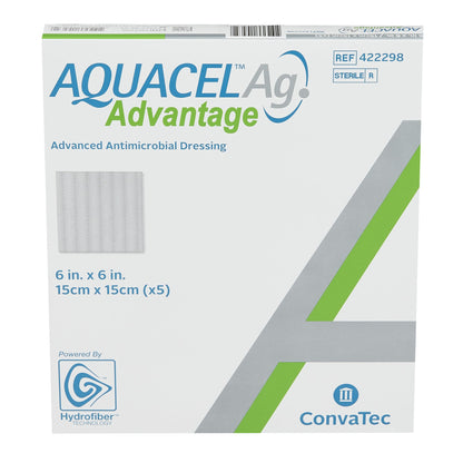 Aquacel® Ag Advantage Silver Dressing, 6 x 6 Inch
