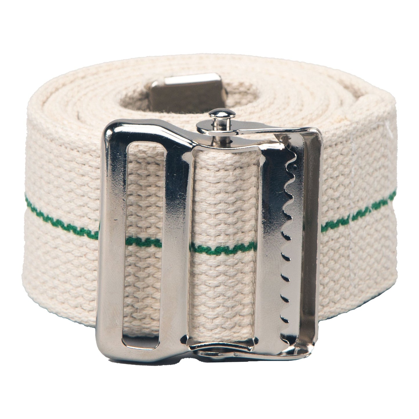 Gait Belt Posey® 78 Inch Length White / Green Stripe Cotton