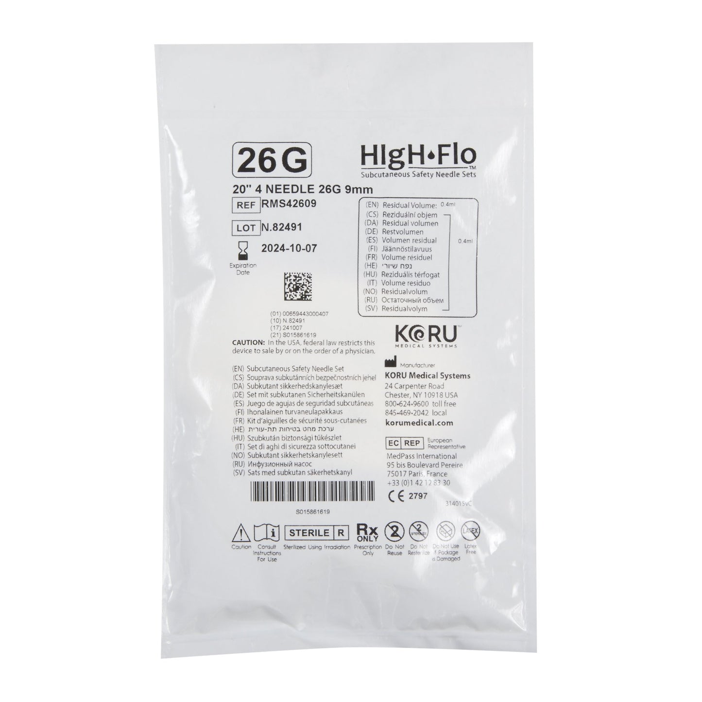 HIgH-Flo™4 Sub-Q Infusion Set