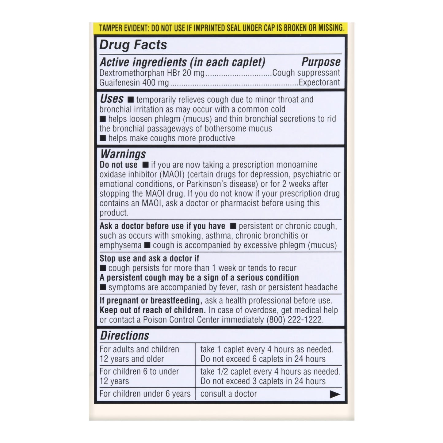Thrive & Foster™ Chest Congestion Relief DM Guaifenesin Dextromethorphan Caplets