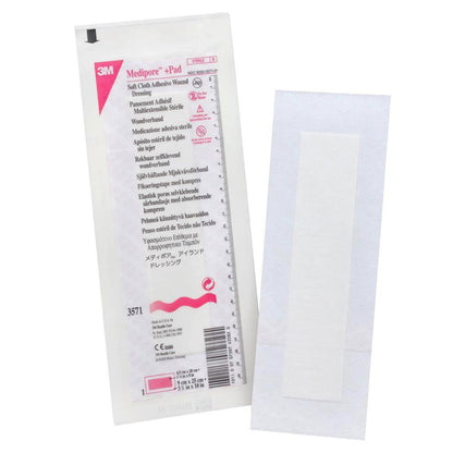3M™ Medipore™ + Pad Soft Cloth Adhesive Dressing, 3½ x 10 Inch