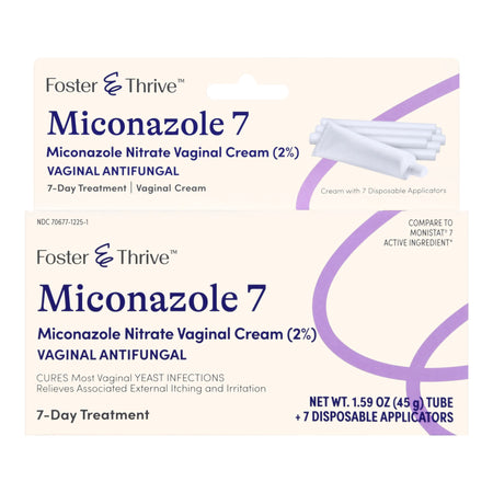 McKesson 70677122501 Foster & Thrive Miconazole Nitrate Vaginal Antifungal, 7 Day Cream