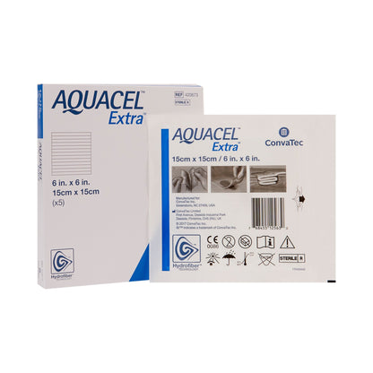 Convatec 420673 Aquacel® Extra™ Gelling Fiber Wound Dressing, 6 x 6 Inch