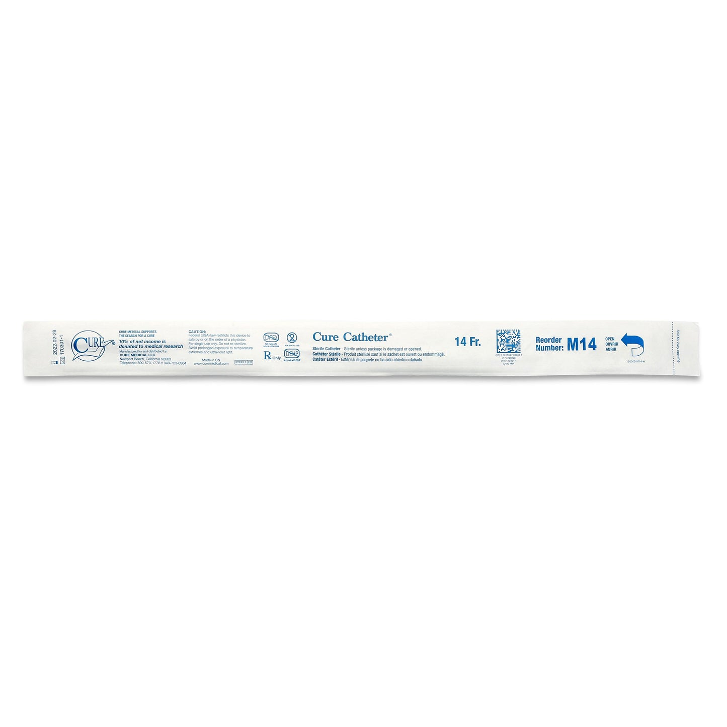 Cure Ultra™ Male Catheter, 14 Fr., Straight Tip