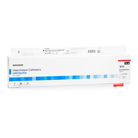 McKesson 16-M1618C Urethral Catheter, 18 Fr., 16 Inch, Coude Tip