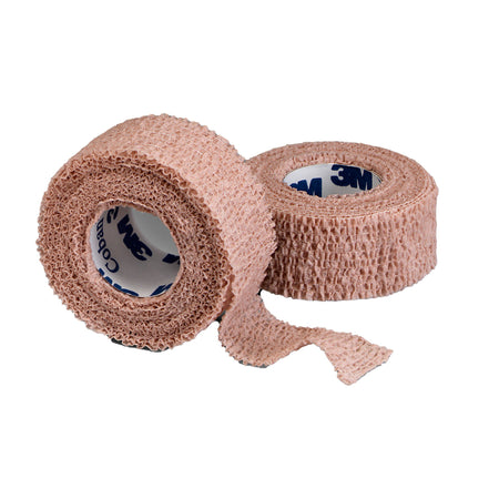 Solventum 1581 3M Coban Self-adherent Closure Cohesive Bandage, 1 Inch x 5 Yard, Tan