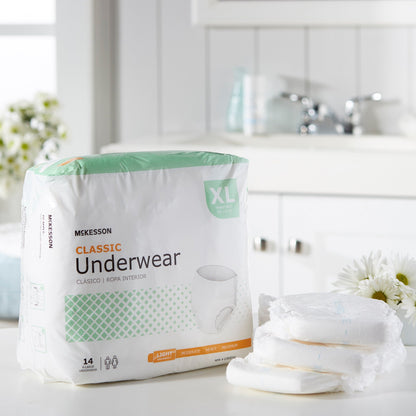 McKesson Classic Light Absorbency Incontinence Underwear, Extra Large