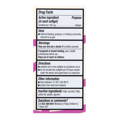 Foster & Thrive™ Ultra Strength Gas Relief Simethicone 180 mg Softgels