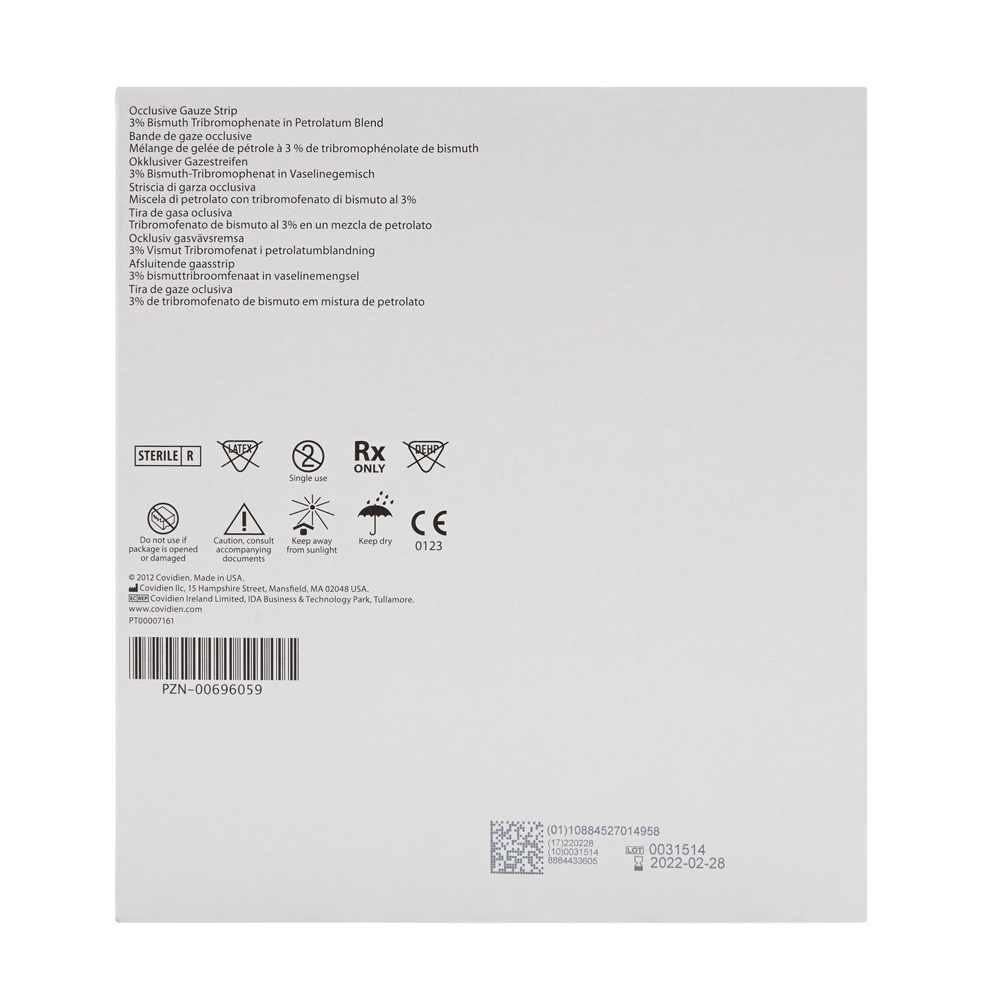 Covidien™ Xeroform™ Petrolatum Impregnated Dressing, 5 x 9 inch