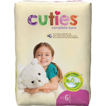 First Quality CDB006 Cuties Complete Care Diapers, Size 6
