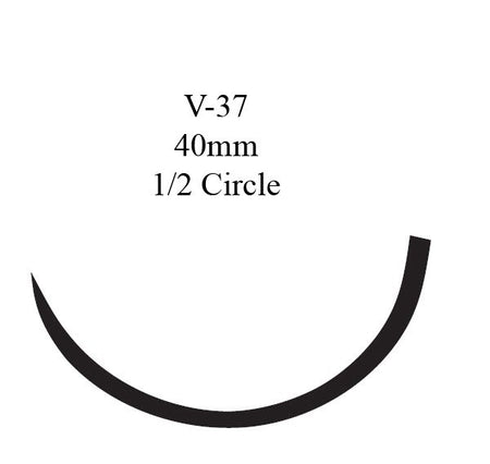 Ethicon MB66G Ethibond Polyester Nonabsorbable Suture with Needle, Taper Cutting Braided