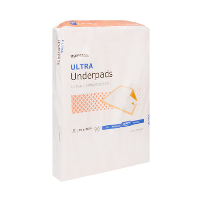 McKesson Ultra Heavy Absorbency Underpad, 36 x 36 Inch