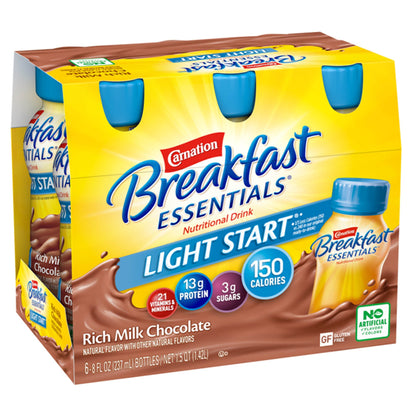 Carnation Breakfast Essentials® Light Start® Chocolate Nutritional Drink, 8-oz.