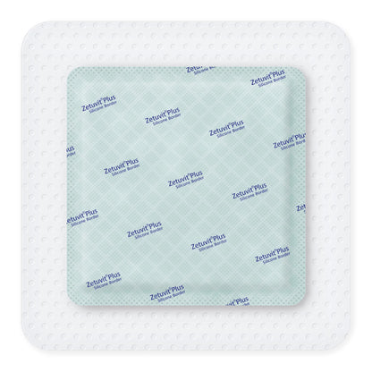 Zetuvit® Plus Silicone Border Super Absorbent Dressing, 6 x 6 Inch