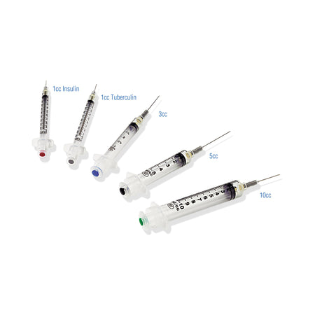 VanishPoint® 3 mL Syringe with Hypodermic Needle, 21 Gauge, 1-1/2 Inch Needle Length