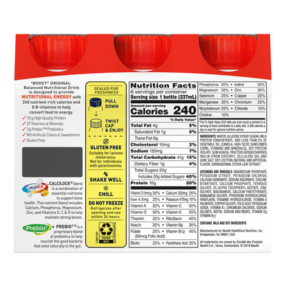 Boost® Original Strawberry Balanced Nutritional Drink, 8-ounce bottle