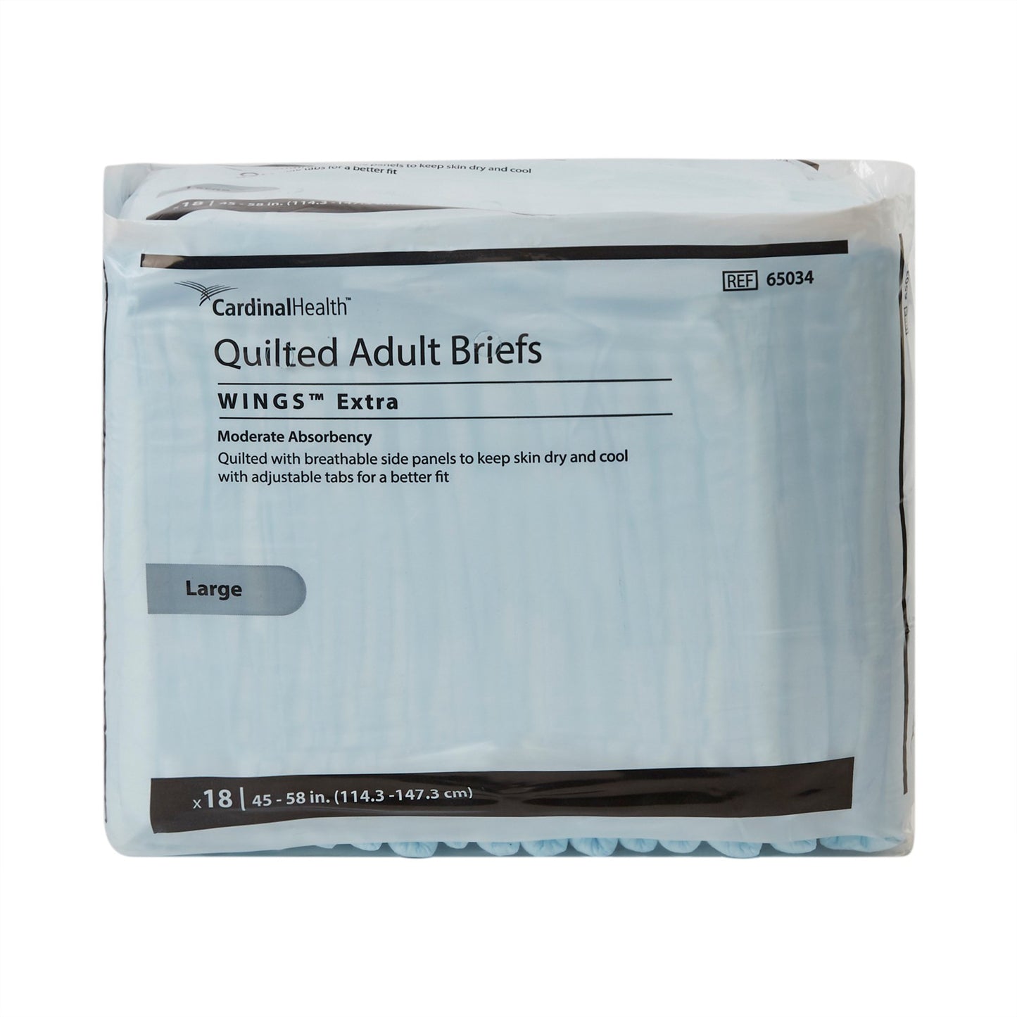 Simplicity Unisex Adult Incontinence Briefs, Moderate Absorbency, Large, Blue