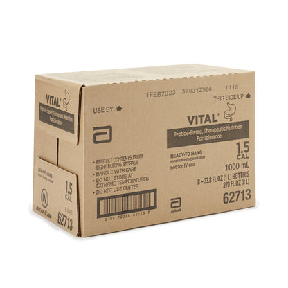 Vital® 1.5 Cal Vanilla Peptide-Based Nutrition for Ages 14+, 1 liter container