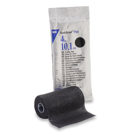 Solventum 82004A 3M Scotchcast Plus Black Cast Tape, 4 Inch x 4 Yard