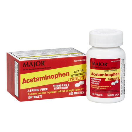 Major Pharmaceuticals 904673059 Extra Strength Pain Relief Acetaminophen 500 mg Tablets