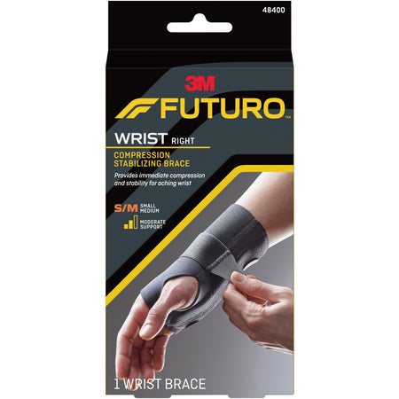 3M 48400ENR Futuro Compression Stabilizing Right Wrist Brace, Small/Medium