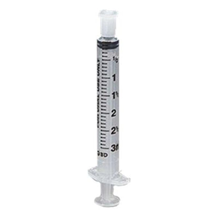 BD 305220 Oral Dispenser Syringe, 3 mL, Flat Top Style, Oral Tip