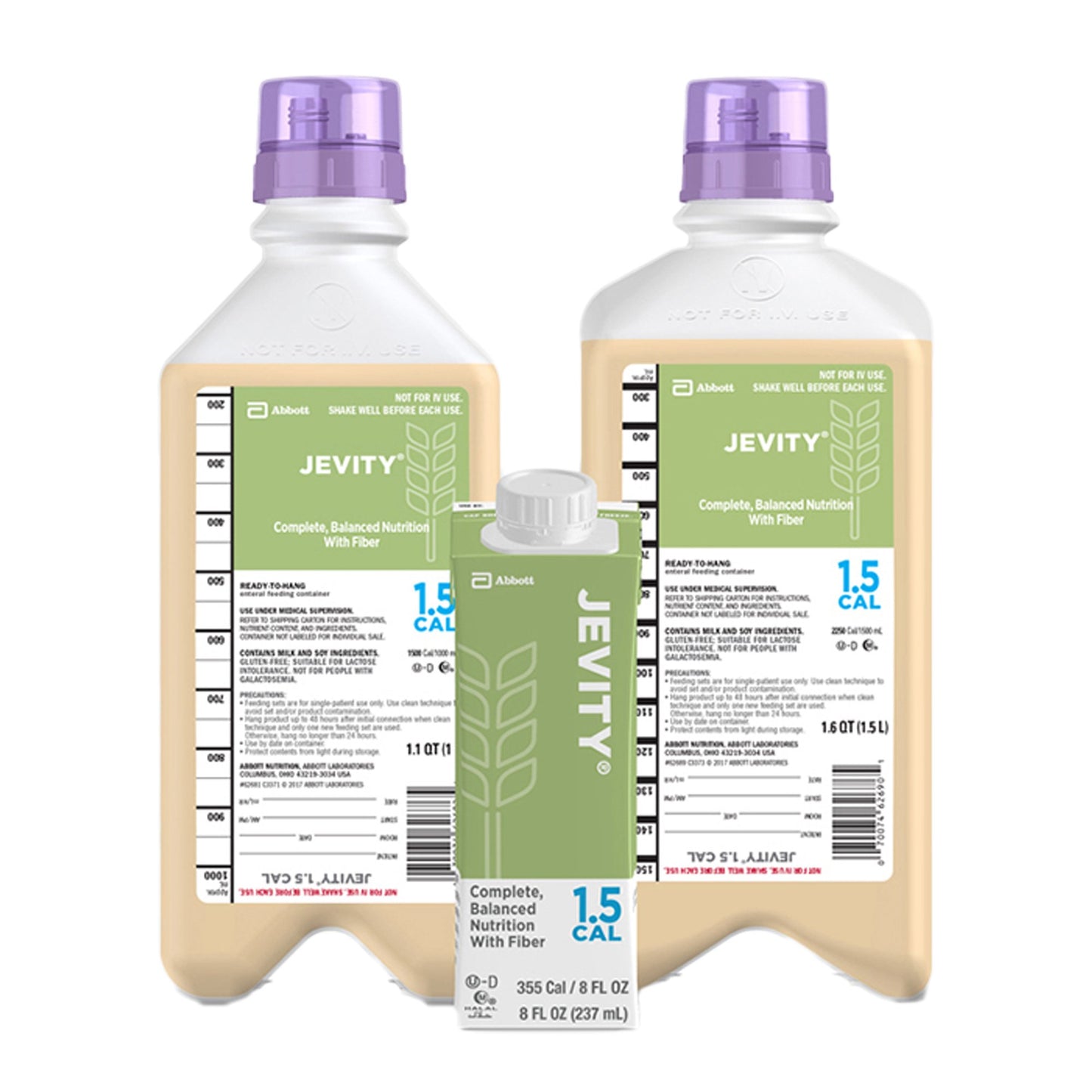 Jevity 1.5 Cal Tube Feeding Formula, 33.8 oz Ready to Hang Carton